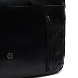 Leather Laptop Bag Black Tampa