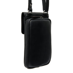 Leather Phone Pouch Black Langley