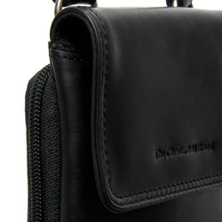 Leather Phone Pouch Black Langley