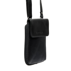 Leather Phone Pouch Black Langley