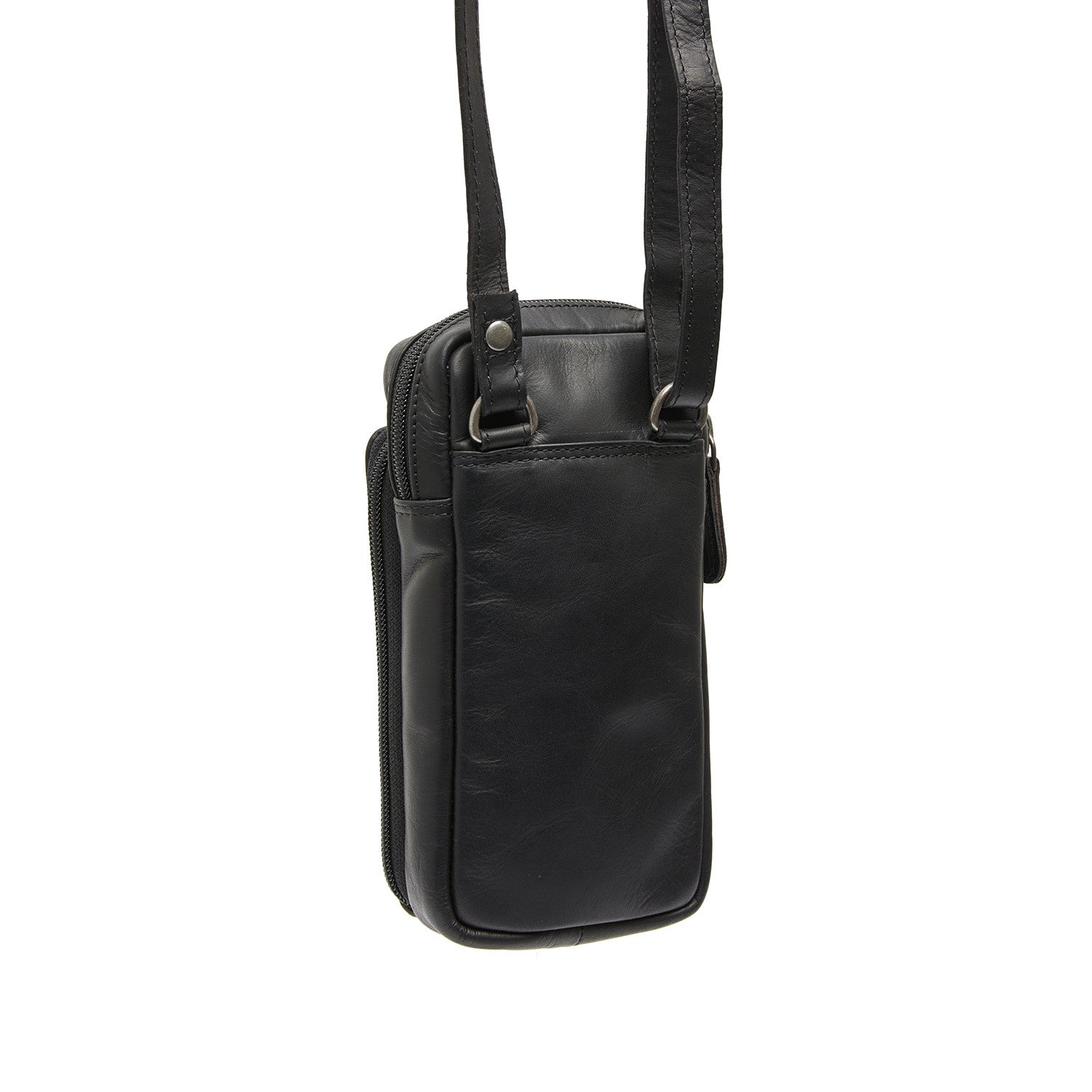 Leather Phone Pouch Black Valdes