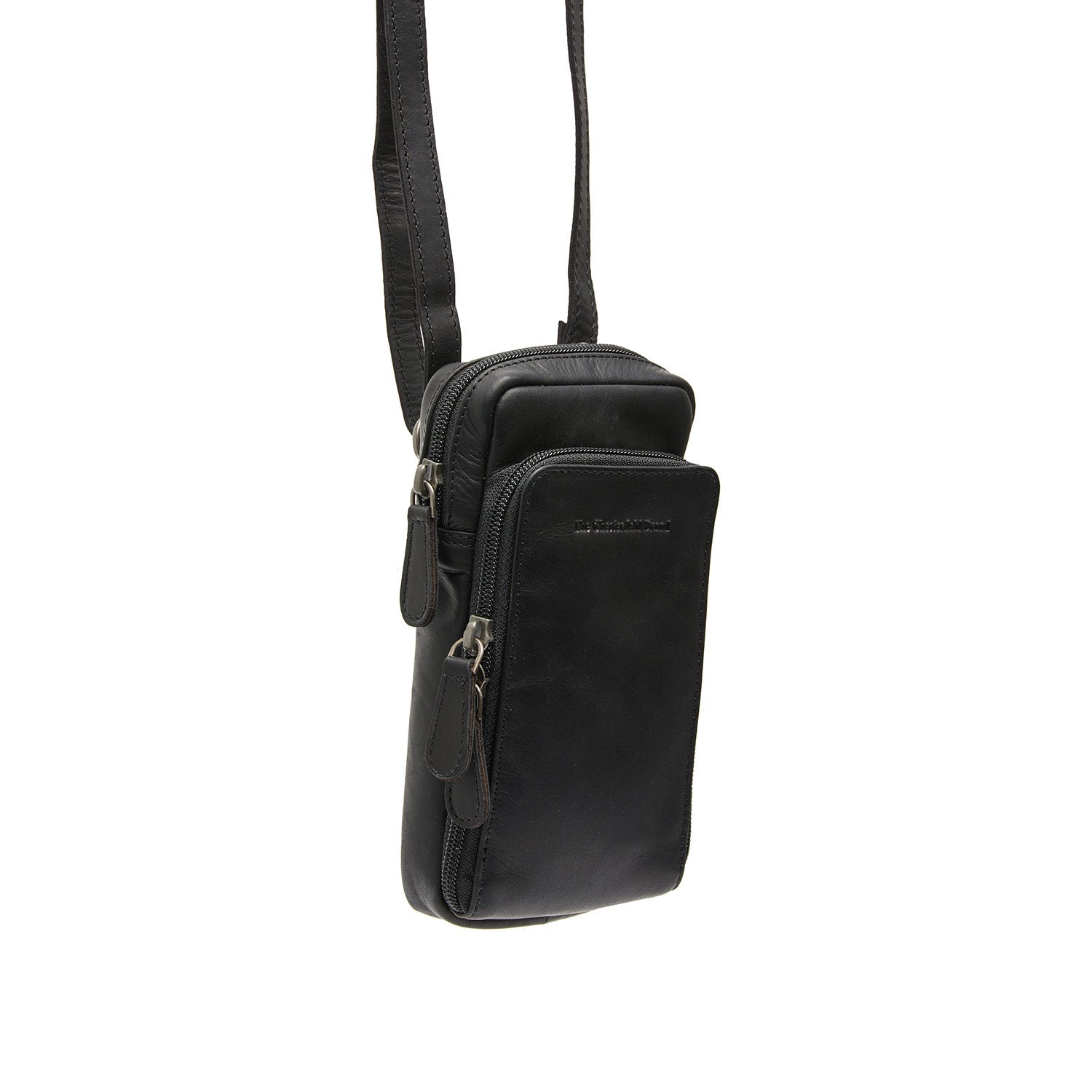 Leather Phone Pouch Black Valdes