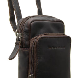 Leather Phone Pouch Brown Valdes