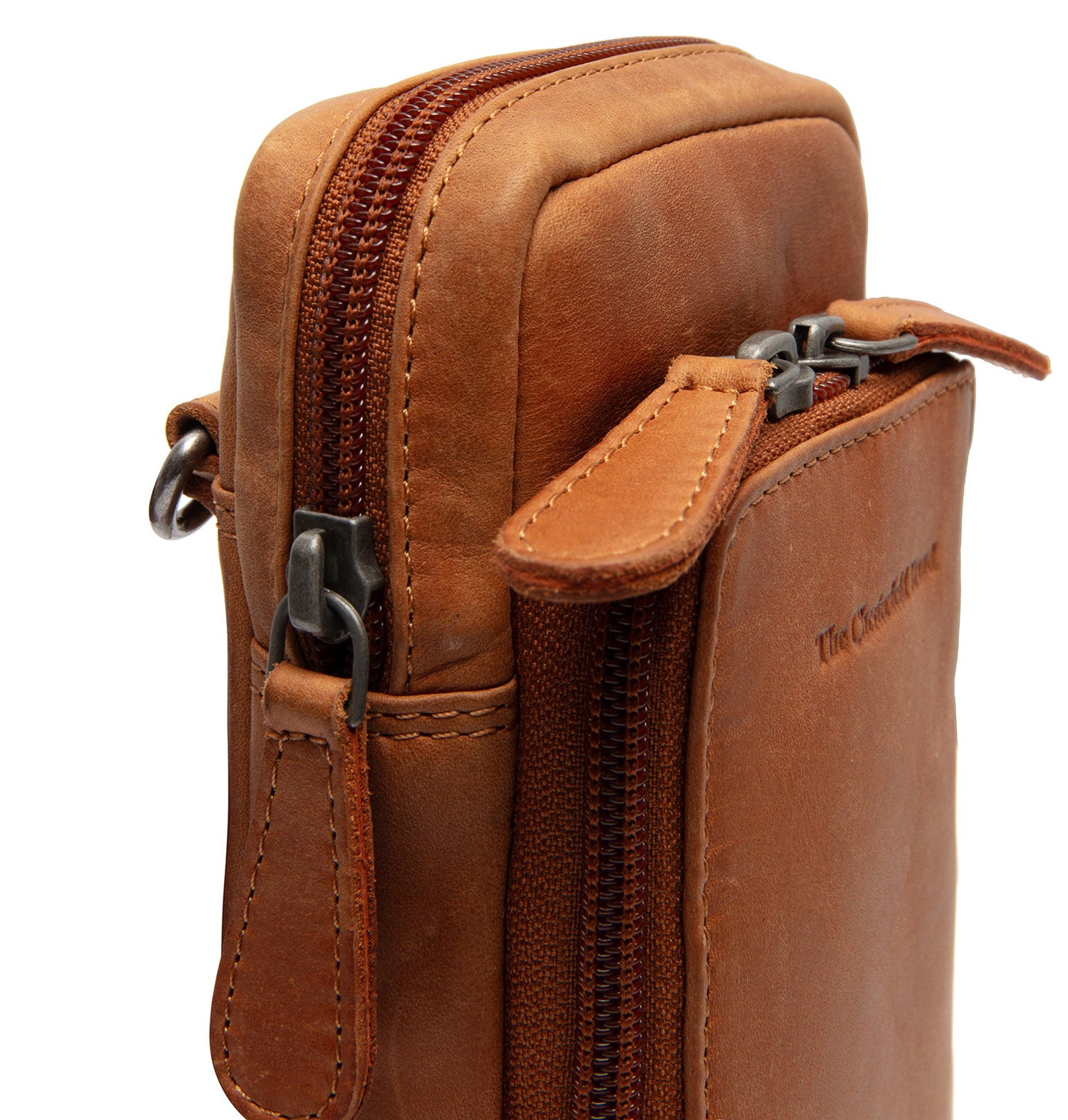 Leather Phone Pouch Cognac Valdes