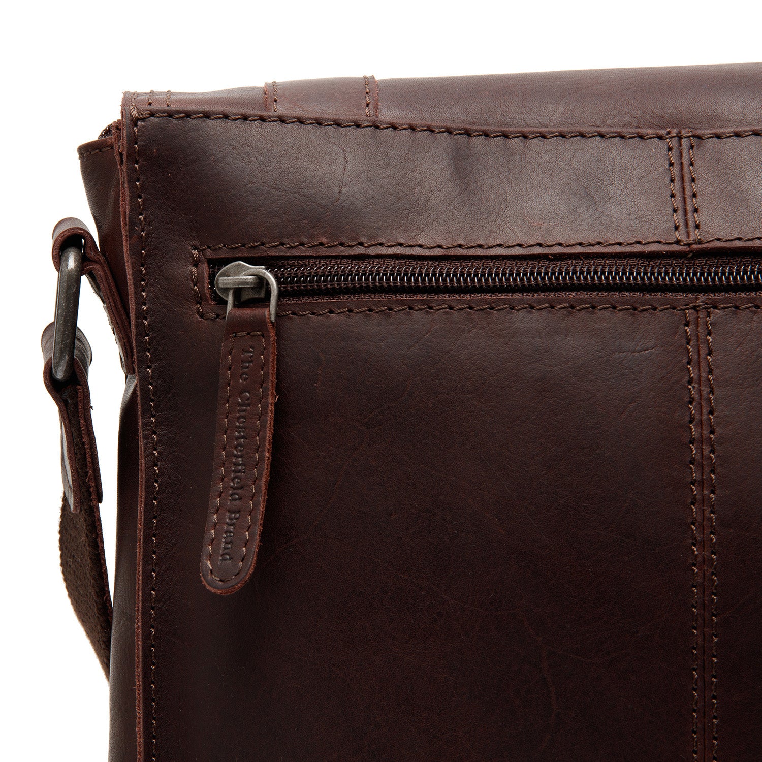 Leather Shoulder Bag Brown Adelanto