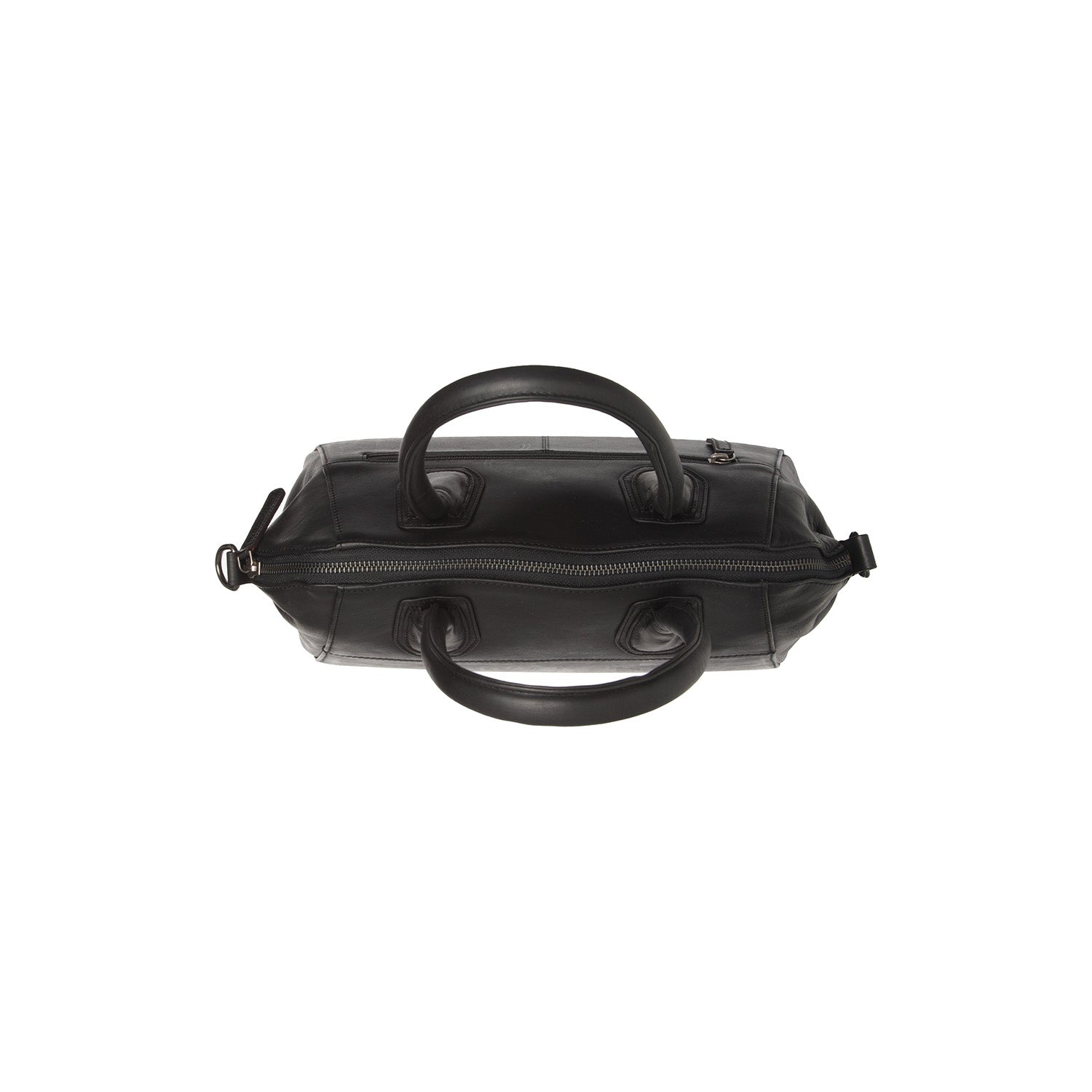 Leather Shoulder Bag Black Marsala