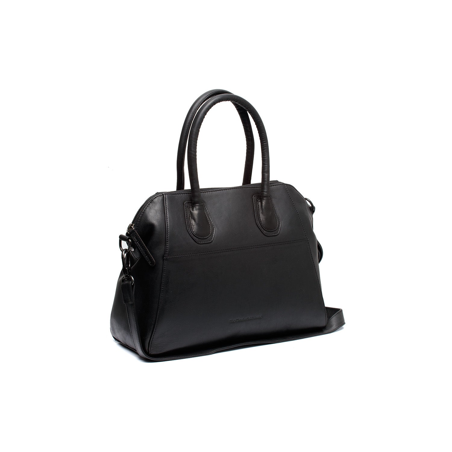 Leather Shoulder Bag Black Marsala