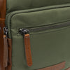 Leather Shoulder Bag Olive Green Karlstad