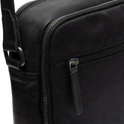 Leather Shoulder Bag Black Arendal