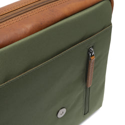 Leather Shoulder Bag Olive Green Mikeli