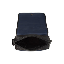 Leather Shoulder Bag Navy Mikeli