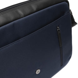 Leather Laptop Bag Navy Falun