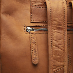 Leather Backpack Cognac Manchester