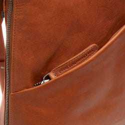 Leather Backpack Cognac Amanda