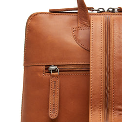 Leather Backpack Cognac Amanda