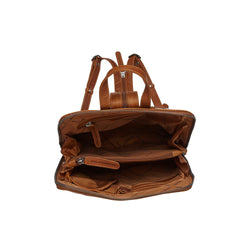 Leather Backpack Cognac Amanda