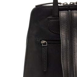 Leather Backpack Black Clair