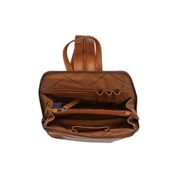 Leather Backpack Cognac Claire