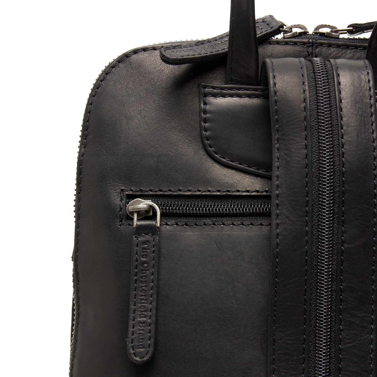 Leather Backpack Black Vivian