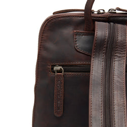 Leather Backpack Brown Vivian