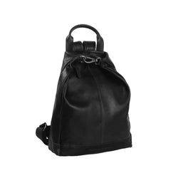 Leather Backpack Black Saar