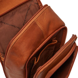 leren crossbody tas cognac riga