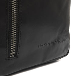 Leather Crossbody Bag Black Rotterdam