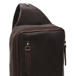 Leather Crossbody Bag Brown Rotterdam