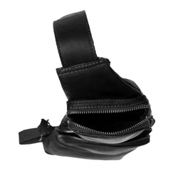 Leather Crossbody Bag Black Logan