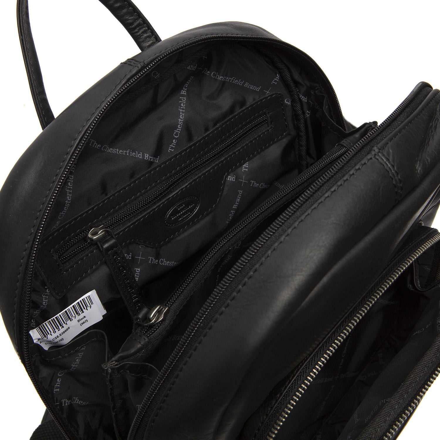 Leather Backpack Black Santana