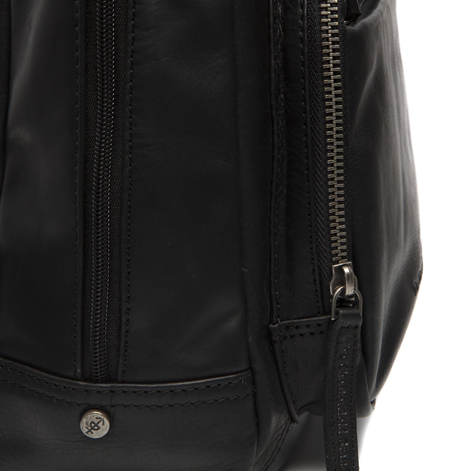 Leather Backpack Black Santana