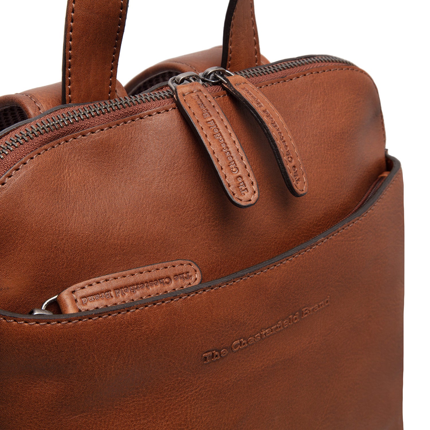 Leather Backpack Cognac Bolzano