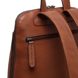 Leather Backpack Cognac Bolzano