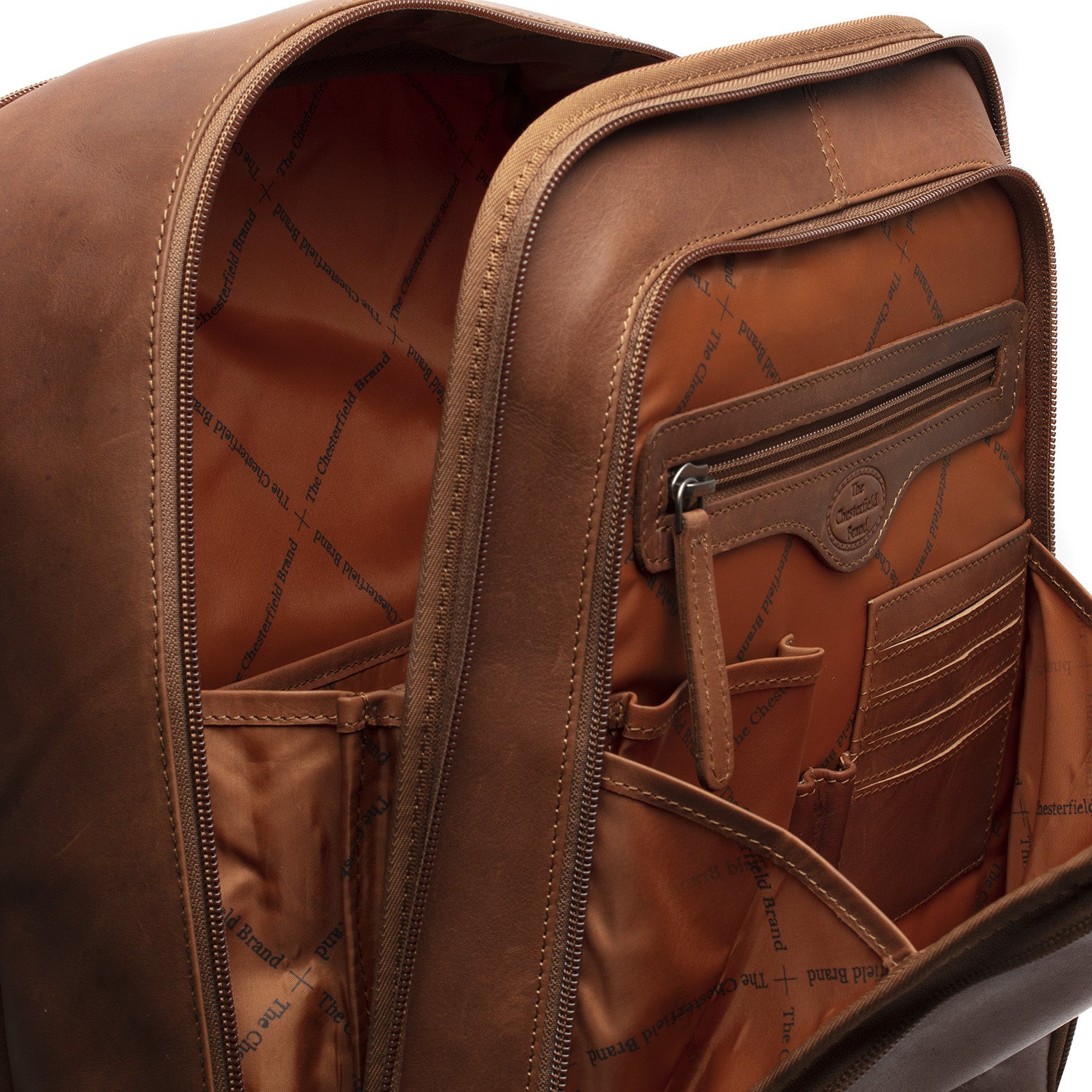 Leather Backpack Cognac Detroit