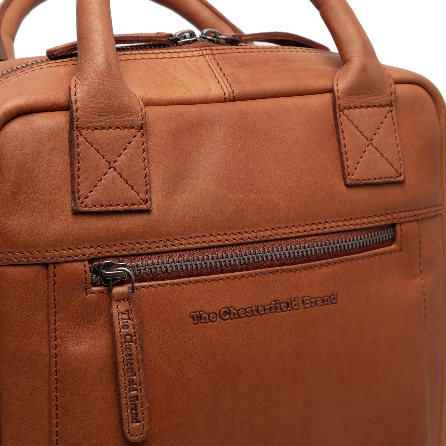 Leather Backpack Cognac Lincoln