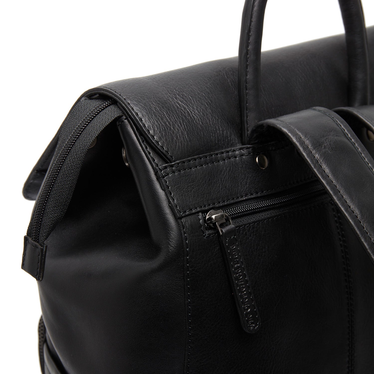 Leather Backpack Black Imola