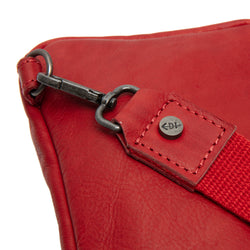 Leather Crossbody Bag Red Cambridge