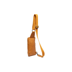 Leather Crossbody Bag Ocher Yellow Cambridge