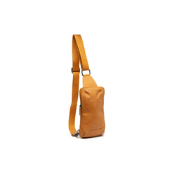 Leather Crossbody Bag Ocher Yellow Cambridge