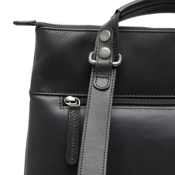 Leather Backpack Black Omaha