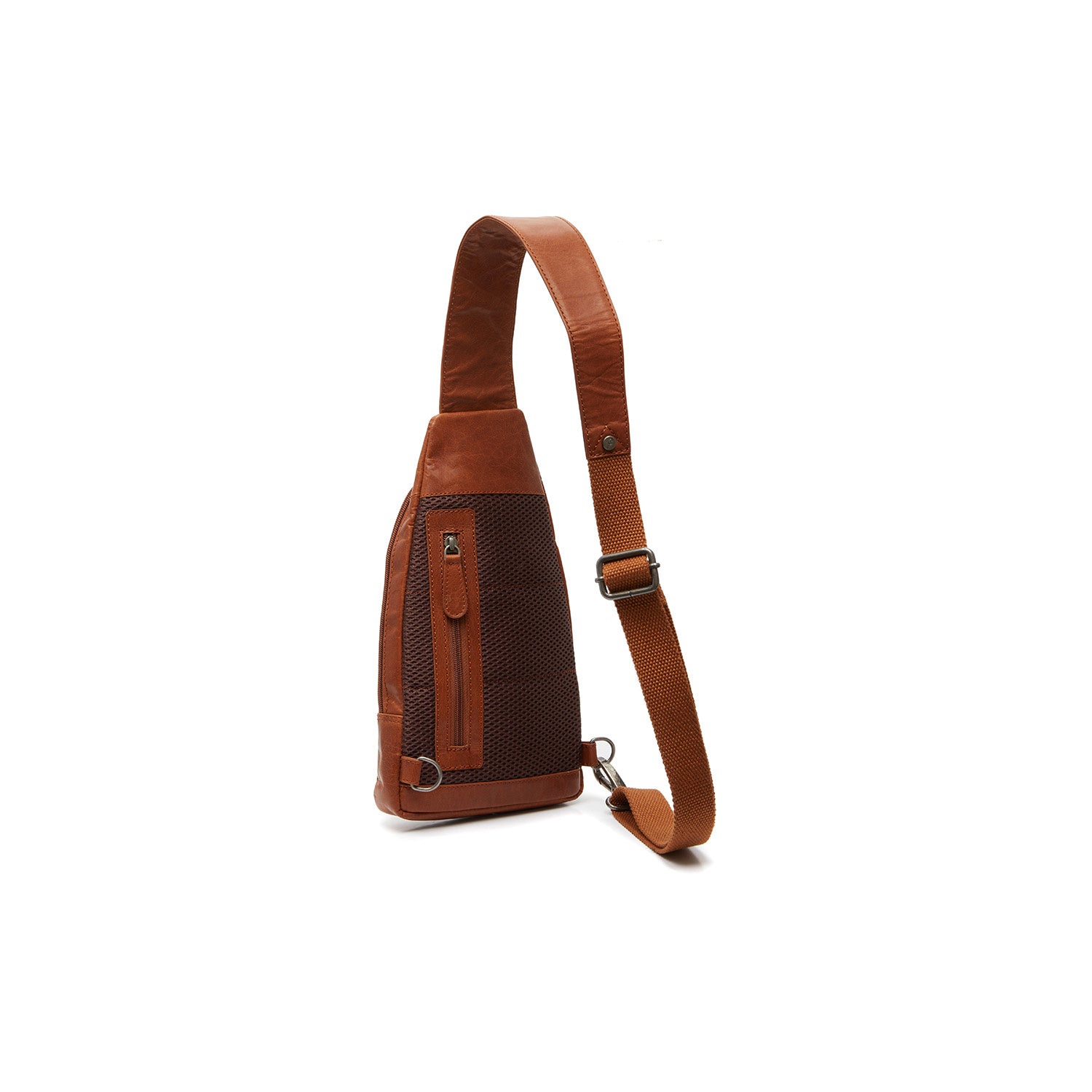 Leather Crossbody Bag Cognac Bari