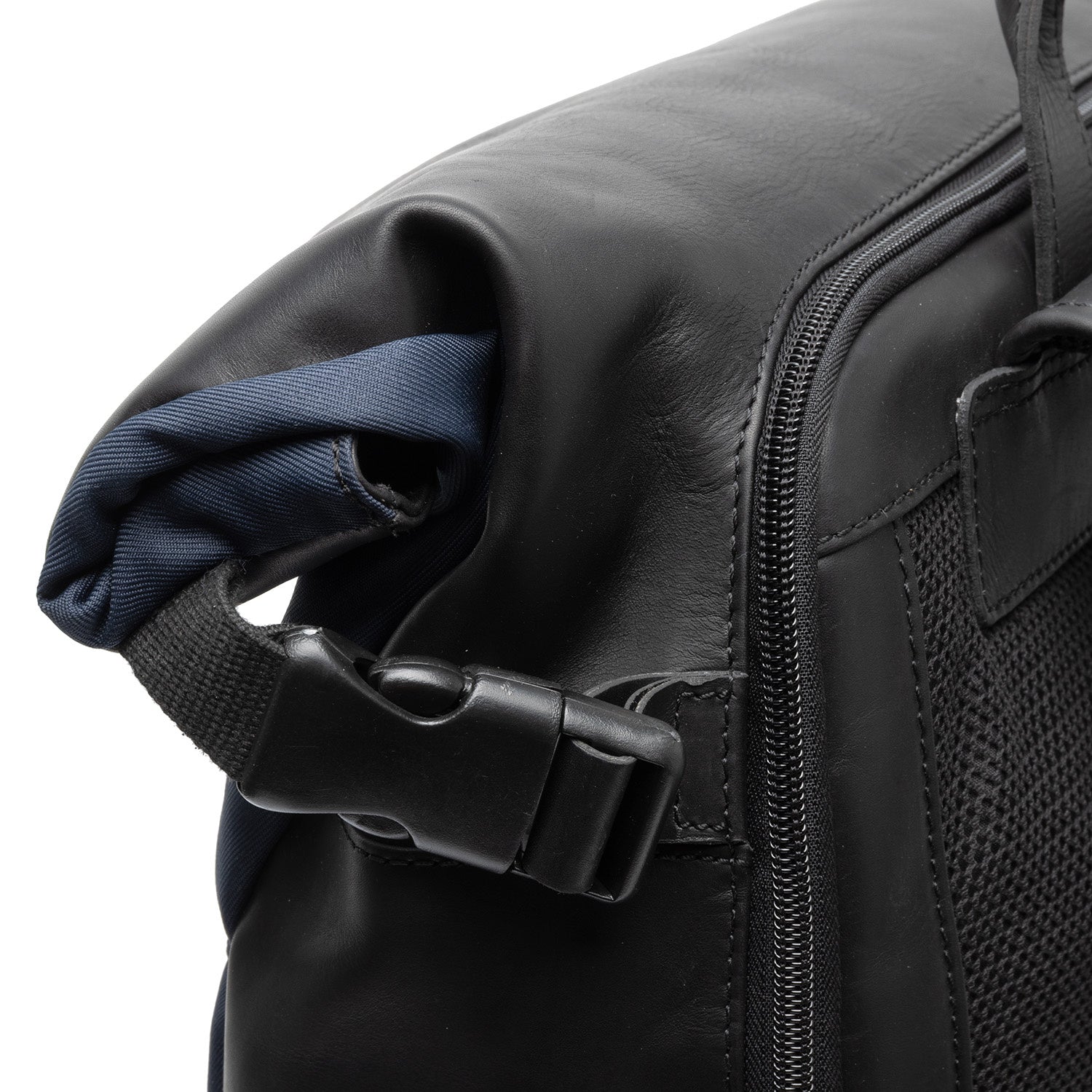 Leather Backpack Navy Bornholm