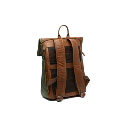 Leather Backpack Olive Green Trondheim