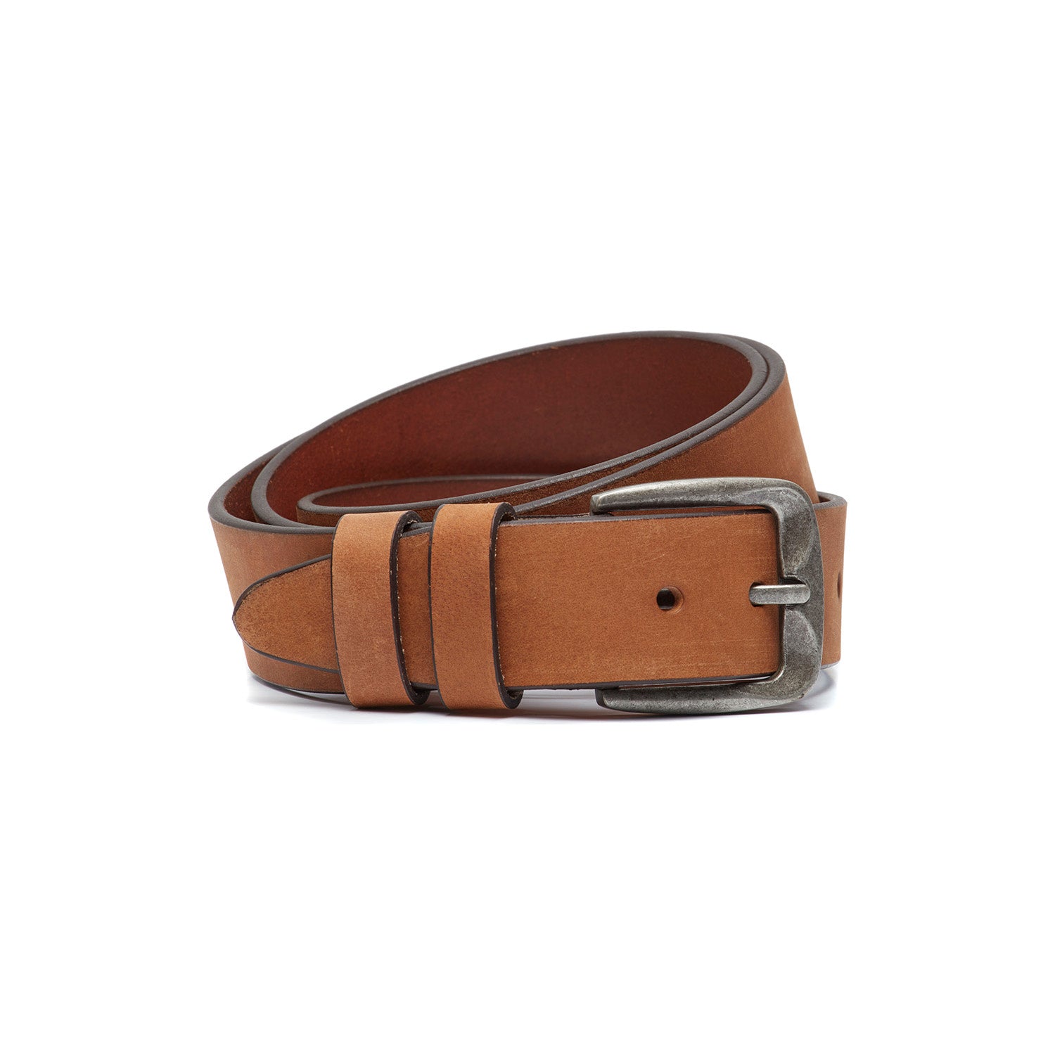 Men's cognac leather belt best sale