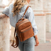 Leather Backpack Cognac Calabria