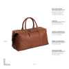 Leather Weekend Bag Cognac Caleb