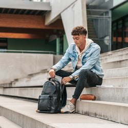 Leather Backpack Black Calgary