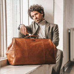 Leather Weekender Cognac Corfu