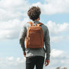 Leather Backpack Cognac Detroit