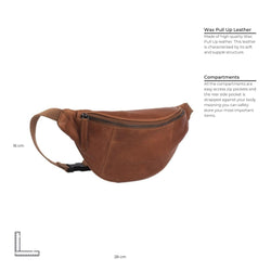 Leather Waist Pack Cognac Eden